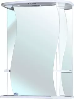 Зеркальный шкаф 55x72 см белый глянец R Bellezza Лиана 4612308001014