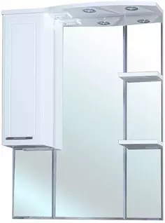 Зеркальный шкаф 78x100 см белый глянец L Bellezza Коралл 4612014002015
