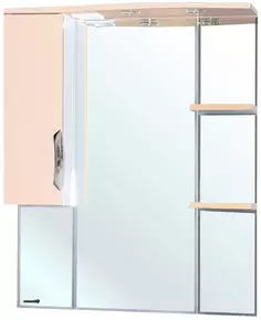 Зеркальный шкаф 82,5x100 см бежевый глянец/белый глянец L Bellezza Лагуна 4612114002076