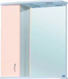 Зеркальный шкаф 60x72 см бежевый глянец/белый глянец L Bellezza Астра 4614909002070