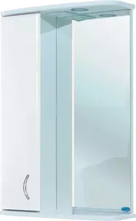 Зеркальный шкаф 55x72 см белый глянец L Bellezza Астра 4614908002019