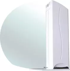 Зеркальный шкаф 92,5x87 см белый глянец R Bellezza Глория 4619514001012