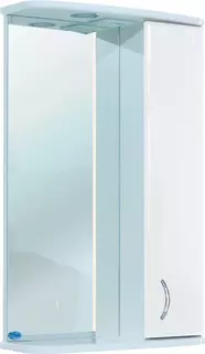 Зеркальный шкаф 50x72 см белый глянец R Bellezza Астра 4614906001014