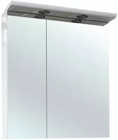 Зеркальный шкаф 70x80 см белый глянец Bellezza Анкона 4619611000017
