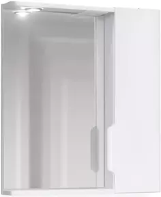Зеркальный шкаф 60x70 см белый R Jorno Moduo Slim Mod.03.60/W