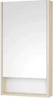 Зеркальный шкаф 45x85 см белый матовый/дуб верона L/R Акватон Сканди 1A252002SDB20