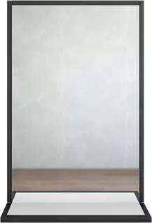 Зеркало 76,2x85 см белый матовый/черный Sanflor Норд C04607