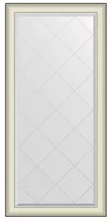 Зеркало 74x157 см белая кожа с хромом Evoform Exclusive-G BY 4571
