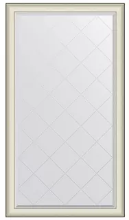 Зеркало 94x169 см белая кожа с хромом Evoform Exclusive-G BY 4574