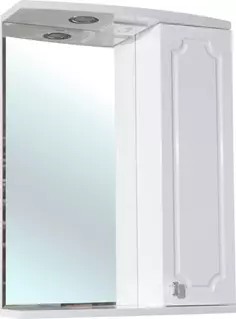 Зеркальный шкаф 55x72 см белый глянец R Bellezza Кантри 4619908001017