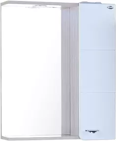 Зеркальный шкаф 58x71,6 см белый глянец/ясень шимо R Onika Стиль 205833