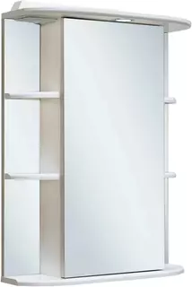 Зеркальный шкаф 60x75 см белый R Runo Гиро 00000000025 РУНО