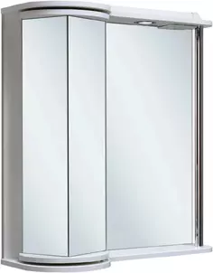 Зеркальный шкаф 65x75 см белый L Runo Секрет 00000000580 РУНО