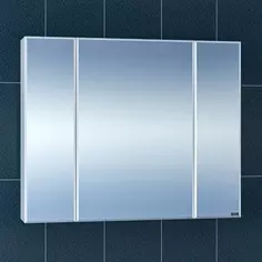 Зеркальный шкаф 87x73,5 см белый глянец Санта Стандарт 113017 Santa
