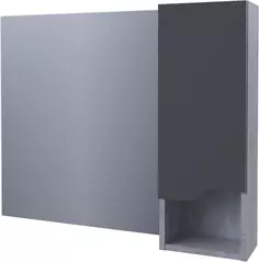 Зеркальный шкаф 79x70 см серый матовый/цемент R Stella Polar Абигель SP-00001106