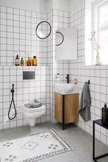 Комплект мебели дуб балтийский 45x45 см Aqwella Porto POR0104DB + 4640021061435 + Rio.04.33
