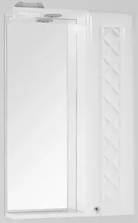 Зеркальный шкаф 50x86 см белый глянец Style Line Канна ЛС-00000293