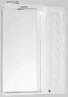Зеркальный шкаф 60x86 см белый глянец Style Line Канна ЛС-00000294