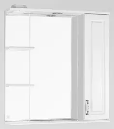Зеркальный шкаф 75x83 см белый глянец Style Line Олеандр-2 ЛС-00000051