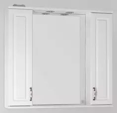 Зеркальный шкаф 90x83 см белый глянец Style Line Олеандр-2 ЛС-00000242