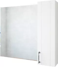Зеркальный шкаф 82,2x71 см белый матовый R Sanflor Глория C000005689
