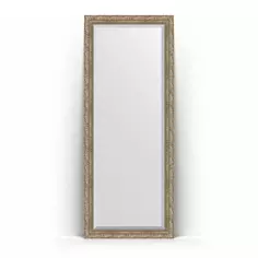 Зеркало напольное 80x200 см виньетка античное серебро Evoform Exclusive Floor BY 6113