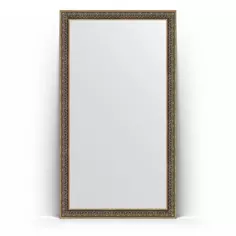 Зеркало напольное 114x204 см вензель серебряный Evoform Definite Floor BY 6036