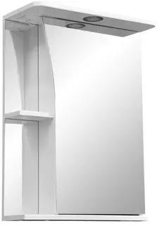 Зеркальный шкаф 50x70 см белый глянец/белый матовый R Stella Polar Винчи SP-00000034