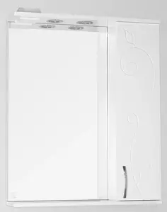 Зеркальный шкаф 65x83 см белый глянец Style Line Панда Фьюжн ЛС-00000078