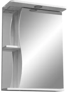 Зеркальный шкаф 55x70 см белый глянец/белый матовый R Stella Polar Верея SP-00000041