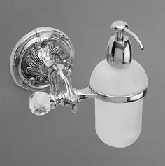 Дозатор жидкого мыла с держателем хром Art&Max Barocco Crystal AM-1788-Cr-C