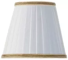 Абажур белый с золотым кантом Tiffany World TW14-01.50-bi/oro