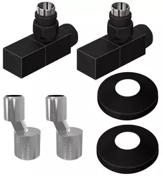 Вентиль запорный угловой пара 1/2" нар.р. - 3/4" н/г Lemark LM03412SBL