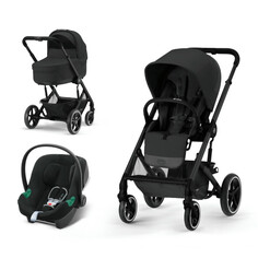 Коляски 3 в 1 Коляска Cybex Balios S Lux BLK 3 в 1 с дождевиком