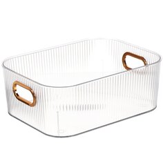 Корзина для хранения, 20.9х10х27.6 см, прямоугольная, пластик, прозрачная, Y4-7053