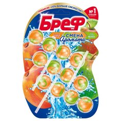 Подвеска для унитаза Бреф, Perfume Switch Сочный персик Яблоко, 3 шт, 50 г Bref