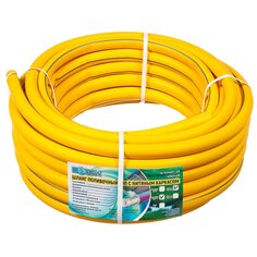 Шланг поливочный, 3/4 , 19 мм, 5 атм, армированный, 25 м, 3 слоя, НОВЭМ, ТЭП, желтый