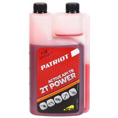 Масло машинное минеральное, для двухтактного двигателя, Patriot, Power Active 2T, 0.946 л, с дозатором, 850030568 Патриот