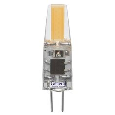 Лампа светодиодная G4, 3 Вт, 220 В, капсула, 2700 К, свет нейтральный белый, General Lighting Systems, GLDEN-C