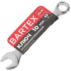 Ключ комбинированный, Bartex, 10 мм, CrV сталь, Эко