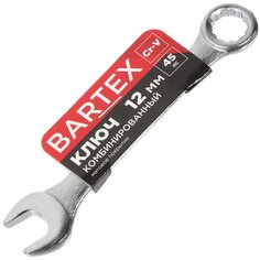 Ключ комбинированный, Bartex, 12 мм, CrV сталь, Эко