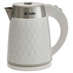 Чайник электрический Delta Lux, DL-1111, белый, 1.7 л, 1500 Вт, скрытый нагревательный элемент, пластик