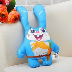 Подушка антистрессовая 26х38 см, Заяц Атаман 04, 100% полиэстер, АБ000279