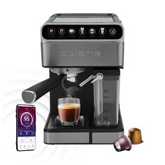 Кофеварка электрическая, рожковая, нержавеющая сталь, 1.8 л, Polaris, PCM 1540 WIFI IQ Home, 1400 Вт, 15 бар, 020439