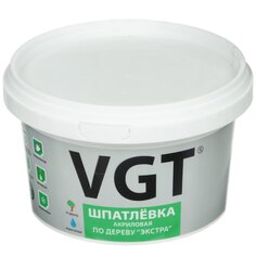 Шпатлевка VGT, Экстра, акриловая, по дереву, белая, 1 кг