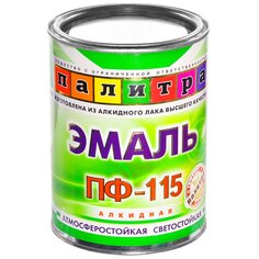 Эмаль Палитра, ПФ-115, алкидная, глянцевая, зеленая, 0.9 кг