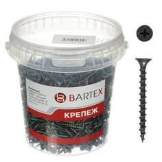 Саморез по дереву и гипсокартону, диаметр 3.5х41 мм, 500 шт, банка, Bartex