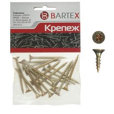 Саморез универсальный, диаметр 3х12 мм, 100 шт, оцинкованный, пакет, Bartex