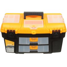 Ящик для инструментов, 21 , 53х27.5х29 см, пластик, Idea, Уран, пластиковый замок, с 2 консолями и коробками, М 2927