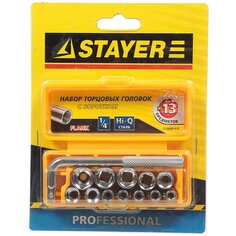 Набор торцевых головок 13 предметов, бокс, Stayer, Master, 2-26089-H13